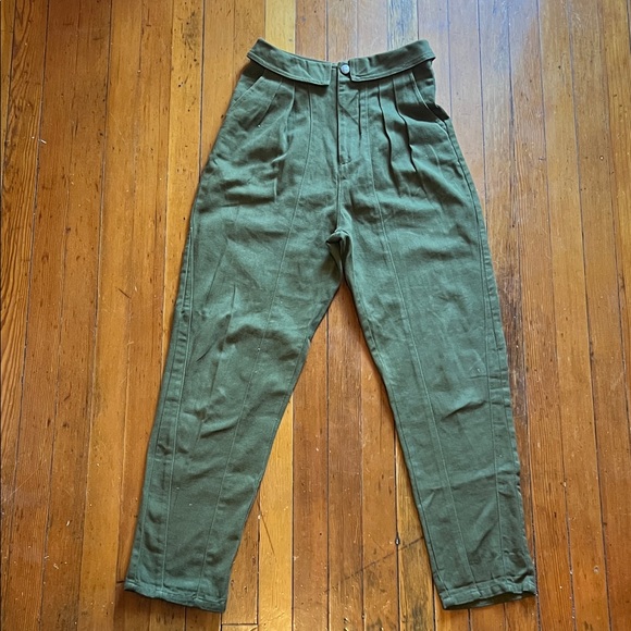 High Rise Cotton Trousers - Picture 4 of 15